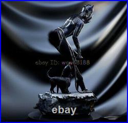 Black Catwoman 1/6 Figure 3D Print Model Kit Unpainted Unassembled 31cm 4 Heads