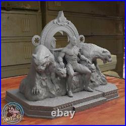 Black Panther Throne Diorama Figure Custom Resin Model Kit DIY Paint