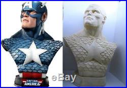 Captain America Bust Hobby Model Resin Cast Kit Unpainted Unessembly version