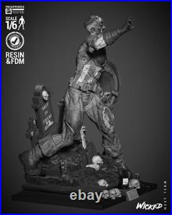 Captain America Zombie Resin Sculpture Statue Model Kit Unpainted/Unassembled