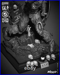 Captain America Zombie Resin Sculpture Statue Model Kit Unpainted/Unassembled