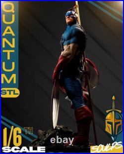 Captain America flag Sculpture Statue Model Kit Unpainted/Unassembled Captain America flag Sculpture Statue Model Kit Unpainted/Unassembled
