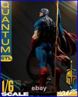 Captain America flag Sculpture Statue Model Kit Unpainted/Unassembled