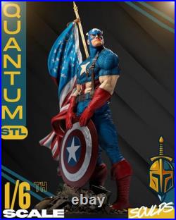 Captain America flag Sculpture Statue Model Kit Unpainted/Unassembled