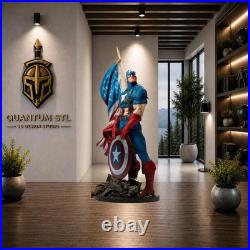 Captain America flag Sculpture Statue Model Kit Unpainted/Unassembled Captain America flag Sculpture Statue Model Kit Unpainted/Unassembled