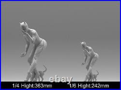 Cat Woman Michell Beauty Girl Unpainted Unassembled 3D printed Kit Resin Model