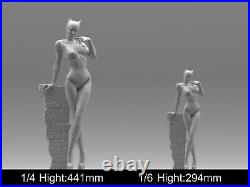 Catwoman Beauty Woman Unpainted Unassembled 3D printed Kit Resin Model GK