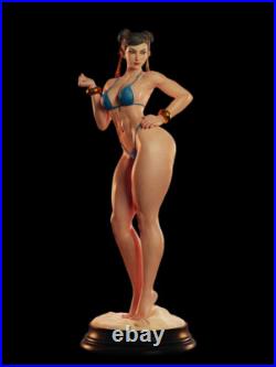 Chun-Li 1/12 3D Printed 12K Figure Statue Resin Model Kit Unassembled