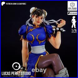 Chun-Li Street Fighter Resin Figure Unpainted/Painted 3D Print Model Kit Statue