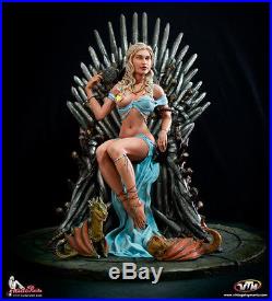 Daenerys on the Iron Throne GoT Game of throne female resin model kit Statue 1/6