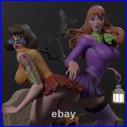 Daphne and Velma Scooby +NSFW 3D Printed 12K Figure Statue Resin Model Kit