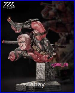 Deadpool X-Men 2 Heads Resin Model Kit Unpainted 3D Print Statue Gift Figure