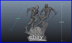 Deadpool vs Wolverine resin scale model kit unpainted 3d print