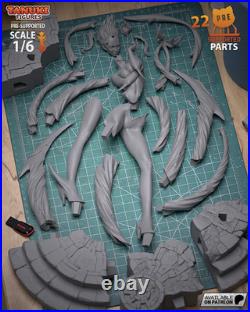 Demon Seductress Resin Model Kit 3D Printed Unpainted Fan Art 1/6 scale