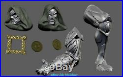 Doctor Doom Unpainted Resin Kits Model Figure 3D Print 32cm 1/6