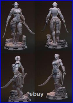 Elf Warrior Hanza With Two Heads 3D Printing Unpainted Model GK Blank Kit Figure