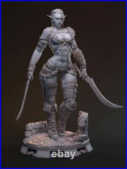 Elf Warrior Hanza With Two Heads 3D Printing Unpainted Model GK Blank Kit Figure