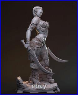 Elf Warrior Hanza With Two Heads 3D Printing Unpainted Model GK Blank Kit Figure