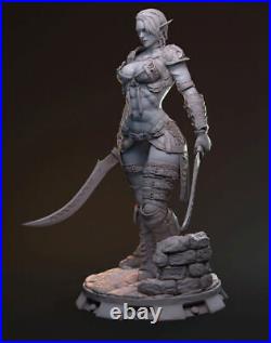 Elf Warrior Hanza With Two Heads 3D Printing Unpainted Model GK Blank Kit Figure