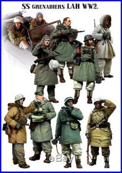 Evolution Miniatures 135 WWII SS Grenadiers LAH 10 Resin Figures Kit #BigSet-4