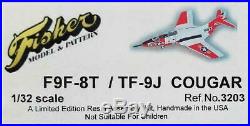 Fisher Models #3203 1/32 F9F-8T / TF-9J COUGAR Resin Model Kit with bonus