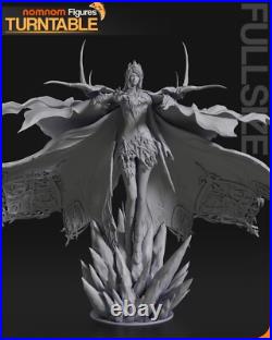 Frost Queen 1/10 Resin Model Kit 3D Printed Unpainted Fan Art Figure