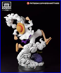 Gear 5 Luffy One Piece Model Kit Unpainted 3d Print GK Statue