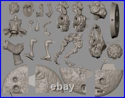 Gear 5 Luffy One Piece Model Kit Unpainted 3d Print GK Statue