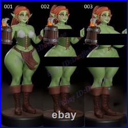 Goblin Girl Barmaid 1/8 1/4 3D Print Model Kit Unpainted Unassembled 3 Ver NSFW