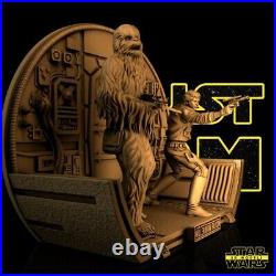 HAN SOLO with CHEWBACCA DIORAMA 16 Scale Resin Model Kit Star Wars Statue