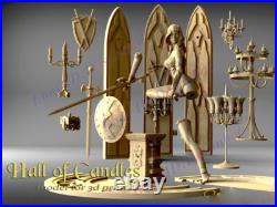 Hall of Candles Beauty 1/8 3D Printing Model Kit Unpainted Unassembled GK
