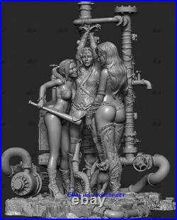 Harley Quinn Poison Ivy 1/8 Resin Model Unpainted Statue 3D Print Unassemble 12