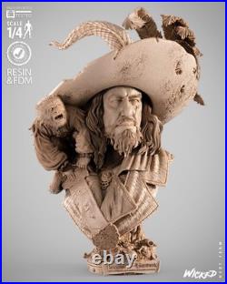 Hector Barbossa Resin Sculpture Bust Statue Model Kit Unpainted/Unassembled