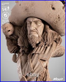 Hector Barbossa Resin Sculpture Bust Statue Model Kit Unpainted/Unassembled