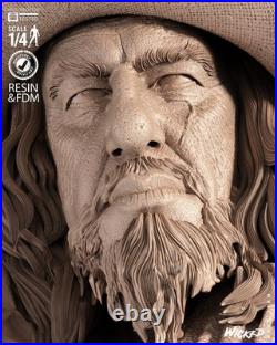 Hector Barbossa Resin Sculpture Bust Statue Model Kit Unpainted/Unassembled