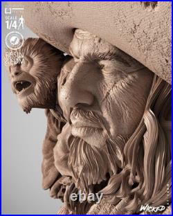 Hector Barbossa Resin Sculpture Bust Statue Model Kit Unpainted/Unassembled
