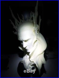 Hobbit Lord of The Rings The Sindar King Thranduil Resin Bust Statue White 17