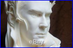 Hobbit Lord of The Rings The Sindar King Thranduil Resin Bust Statue White 17