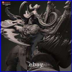 Illidan vs Arthas WOW Painted 1/4 3D Printed 12K Figure Statue Resin Model Kit