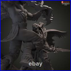 Illidan vs Arthas WOW Painted 1/4 3D Printed 12K Figure Statue Resin Model Kit