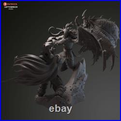 Illidan vs Arthas WOW Painted 1/4 3D Printed 12K Figure Statue Resin Model Kit