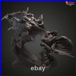 Illidan vs Arthas WOW Painted 1/4 3D Printed 12K Figure Statue Resin Model Kit