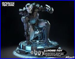 Iron Man 20CM Tall Resin 3d Print Model Unpainted Garage Kit Statue Figure