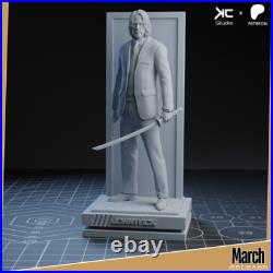 John Wick 3D Printed Figure, Assassin Collectible Statue, Unpainted John Wick 3D Printed Figure, Assassin Collectible Statue, Unpainted
