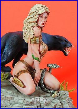 Jungle Girl resin model kit 1/6 scale fantasy female sexy sheena panther snake