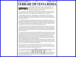 KIT 18 Ferrari 250 Testa Rossa 1957-58 WESPE MODELS race car resin SBS 31