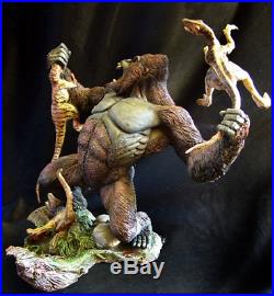 King Kong Vs Raptors Rare Resin Model Early Shawn Nagle Mint Dinosaur
