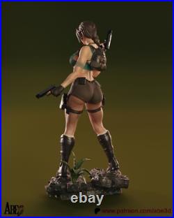 Lara Croft (1) Unpainted 1/4 resin model kit and base abe
