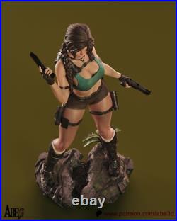 Lara Croft (1) Unpainted 1/4 resin model kit and base abe