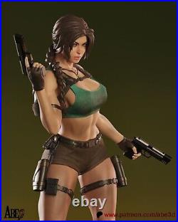 Lara Croft (1) Unpainted 1/4 resin model kit and base abe
